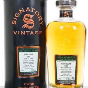 Glen Elgin 1995 Aged 24 Years Cask Strength Speyside Single Malt Scotch Whisky – Signatory Vintage (700ml)
